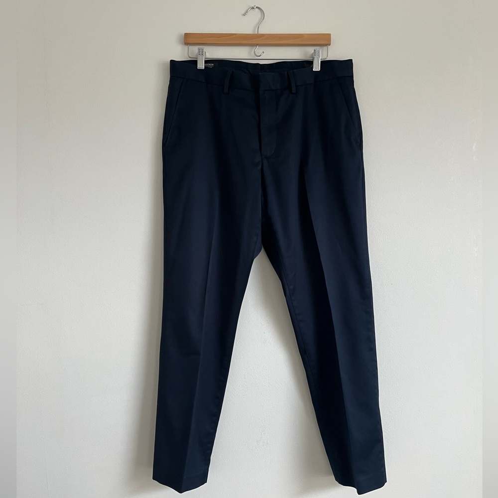 Nordstrom Mens Shop Black Athletic Fit Non Iron Trousers Pants Sz 34X30